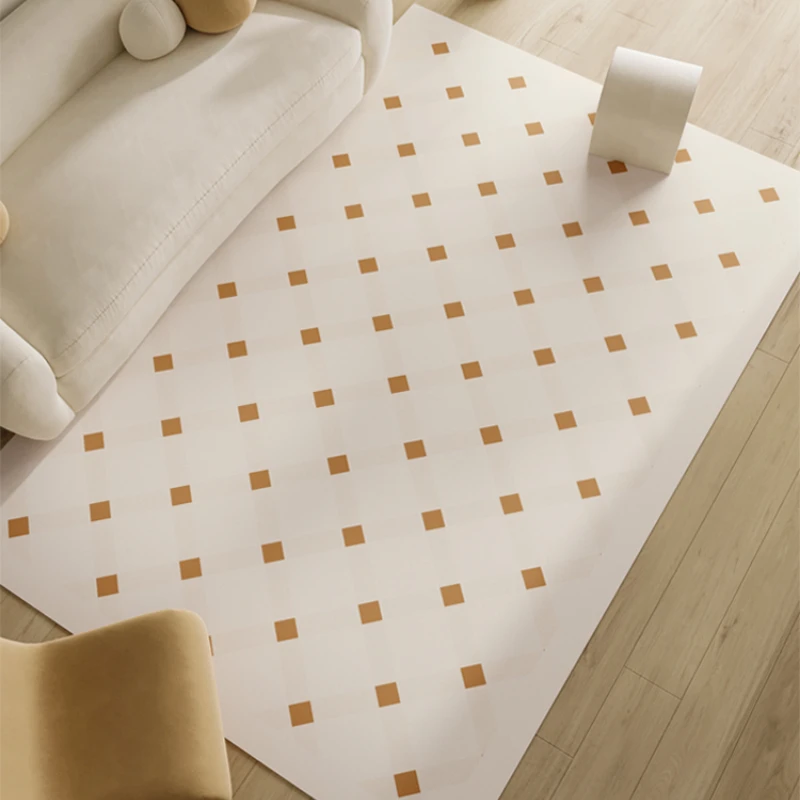 

Modern Living Room Non-slip Balcony Leather Carpet Home Decoration Lounge Large Area Rug Kitchen PVC Carpets Entrance Door Mat