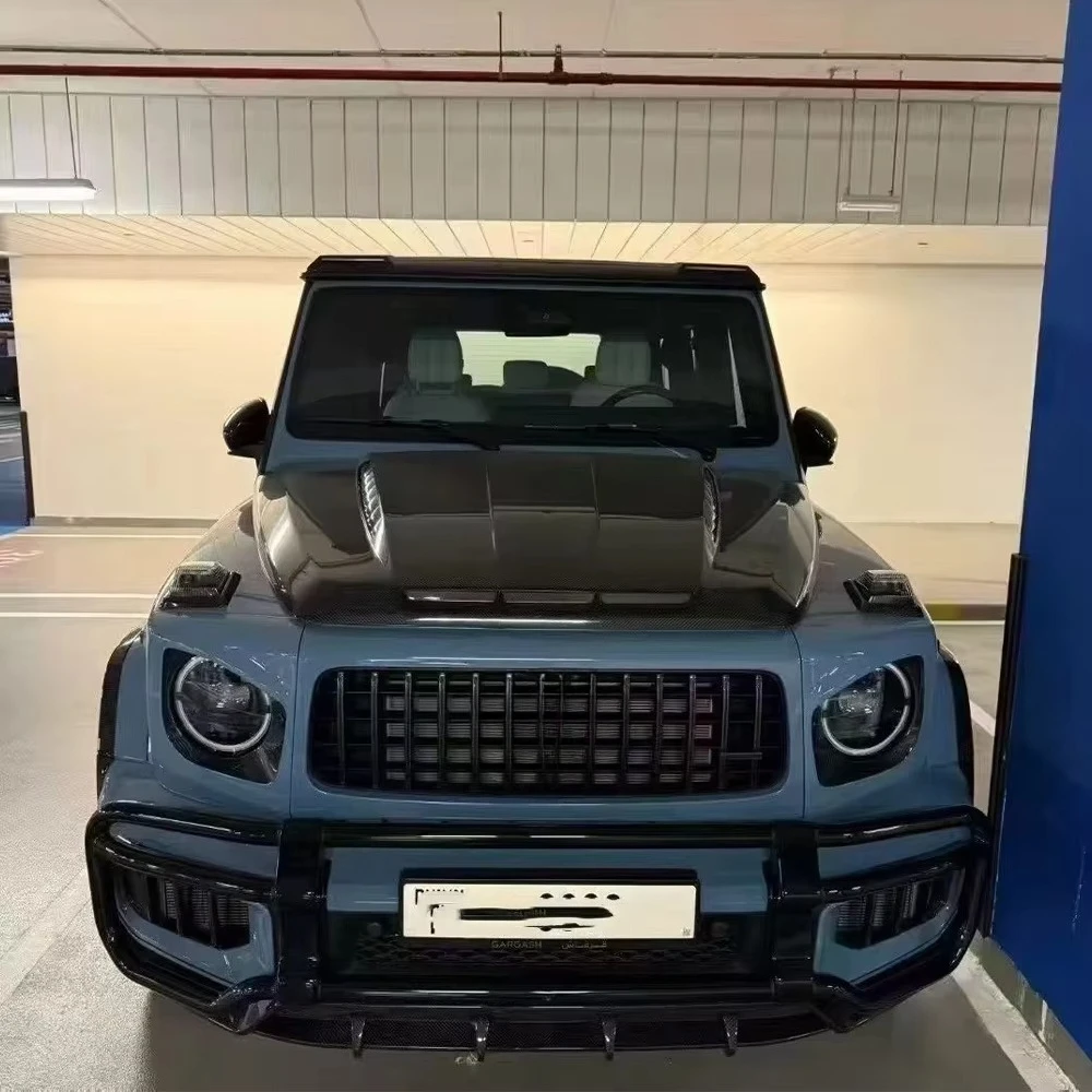 2025 G 클래스 W465 G63 프론트 립 TOP 스타일 프론트 디퓨저 범퍼 립 전면 립 드라이 카본 외장 자동차 부품