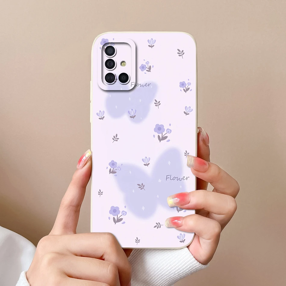 Cartoon Full Protection Liquid Silicone Phone Case, Soft Back Cover