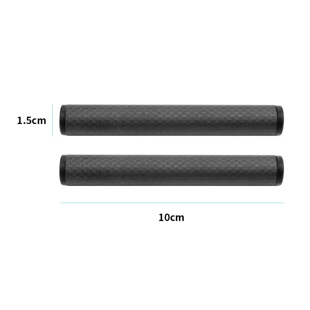 2PCS 10cm 25cm 30cm 40cm Carbon Fiber Tube Rod w/ 15mm Telephoto Lens Support fo