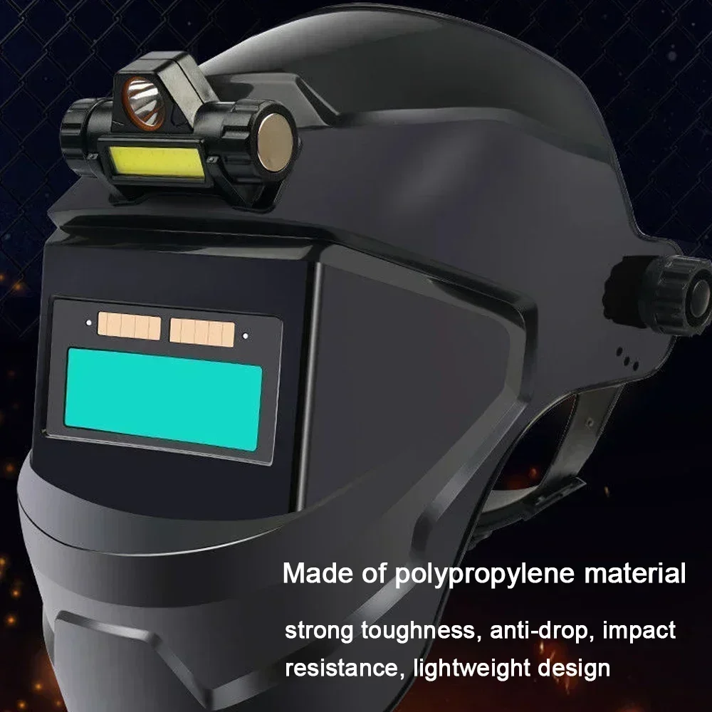True Color Protective Facemask Auto Darkening Welding Helmet Wide Viewing Screen UV/IR Protection Adjustable Headgear