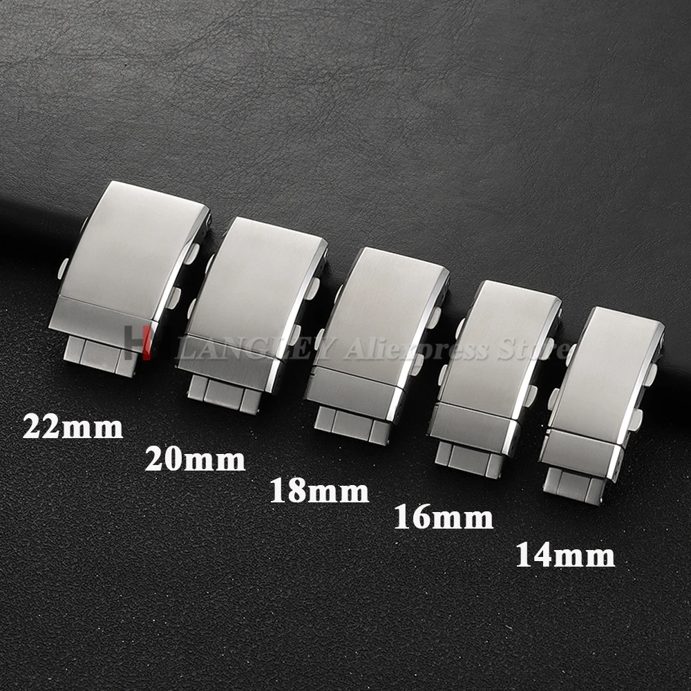 Stainless Steel Brushed Folding Safety Adjustable Watch Buckle Clasp