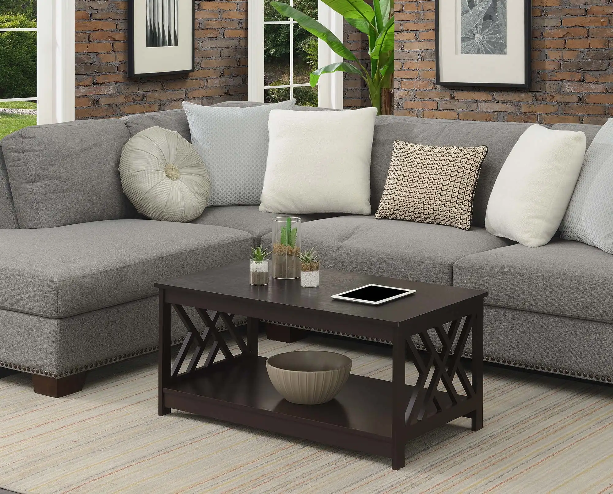 

Convenience Concepts Titan Coffee Table with Shelf, Multiple Finishes