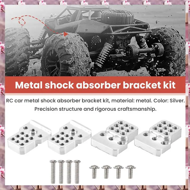 4Pcs RC Car Metal Shock Tower Bracket Kits Shock Sbsorbers Extension Seatfor 1/16 WPL C-14/C-14K/C-24/C-24K Truck Off Road