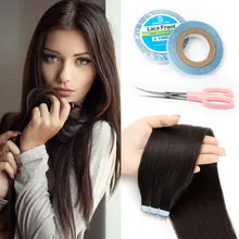 Isheeny-mini extensão de cabelo, fita adesiva para alongamento de cabelo humano, remy, europeu, 10 peças