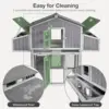 Unique Folding Design for Easy to Set Up - Chicken House for Outdoor with Two Nesting Box, Leakproof Pull-on Tray, and UV 4