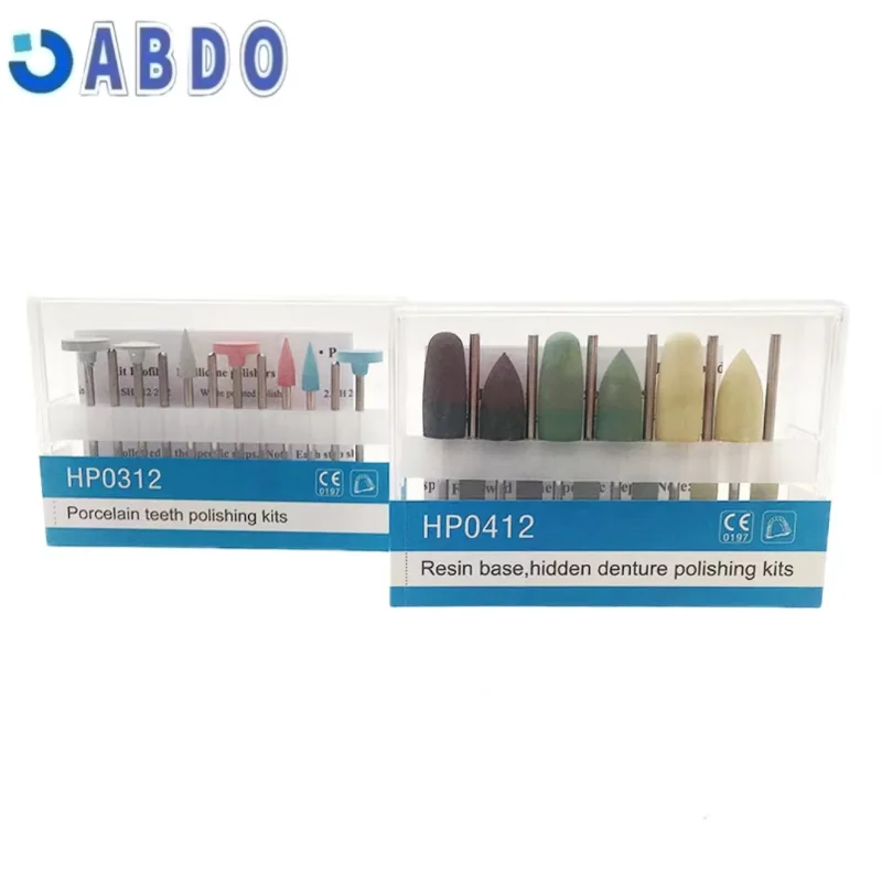 

Dentistry High Quality Dental Porcelain Teeth Polishing Kit Resin Hidden Denture Polishing Dentist Tools HP0312/HP0412