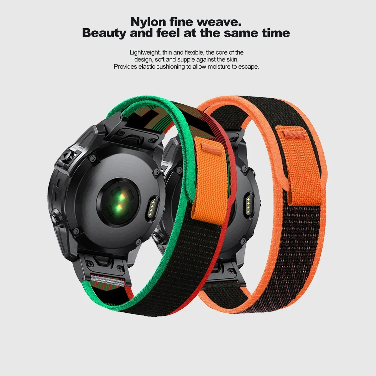 Nylon Sport Strap - 22mm/26mm High-Performance Smartwatch Band