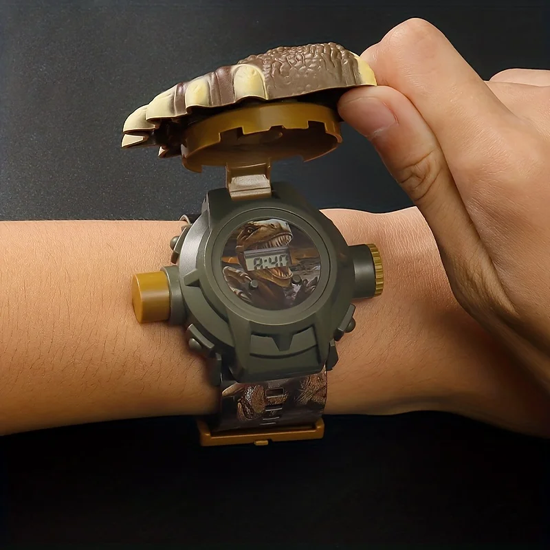 Children's Cartoon Deformation Projection Electronic Luminous Watch, Dinosaur Electronic Watch For Boys And Girls, Ideal choice 4