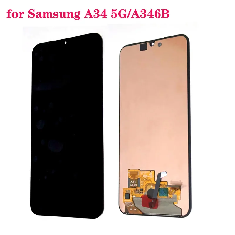 

LCD Touch Screen Assembly with Frame Original Kit LCD Replacement Part for Samsung A34 5G/A346B Repair Accessories