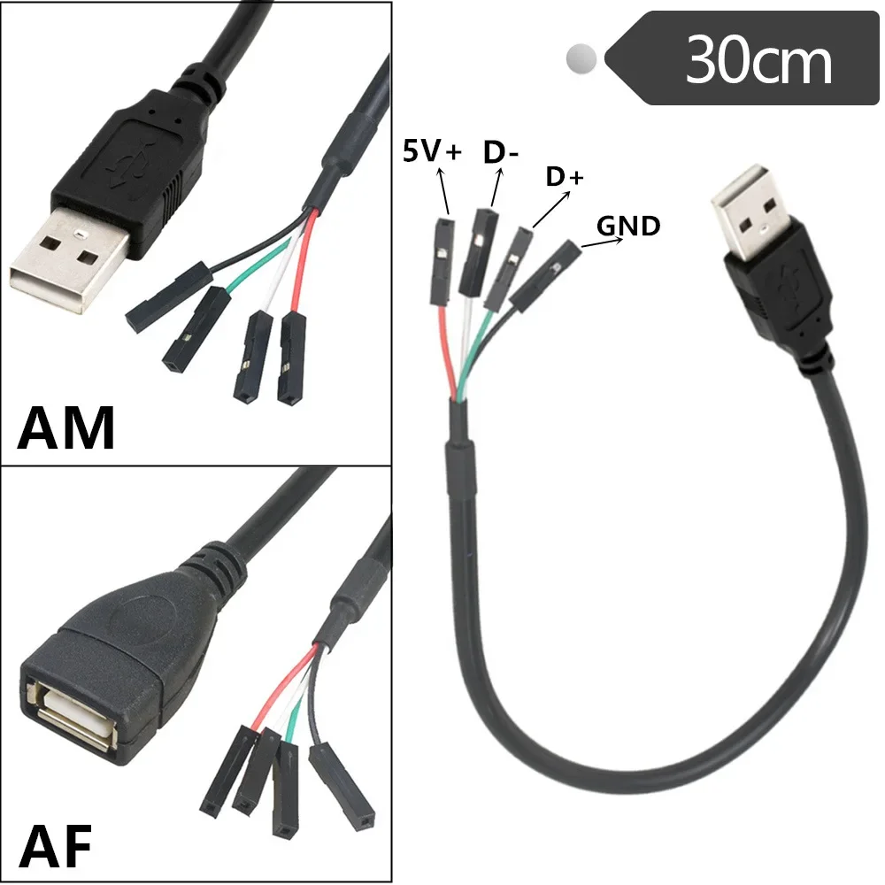 أنثى وذكر دوبونت موسع كابل ، اللوحة الأم رأس ، USB...