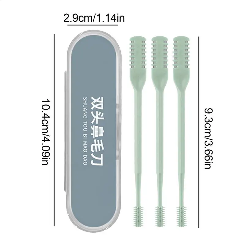 Nasal Hair Cutter 3X Stainless Steel Nasal Hair Trimmer Double-Sided Shaving Trimming Tool Portable Nose Scissors for Men