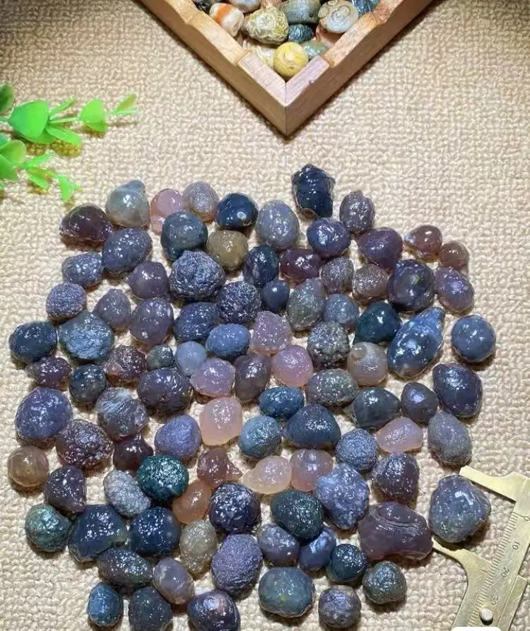 96pcs/lot Special sale boutique natural purple tendon vein loose beads Gobi agate diy pendant Collectibles rare
