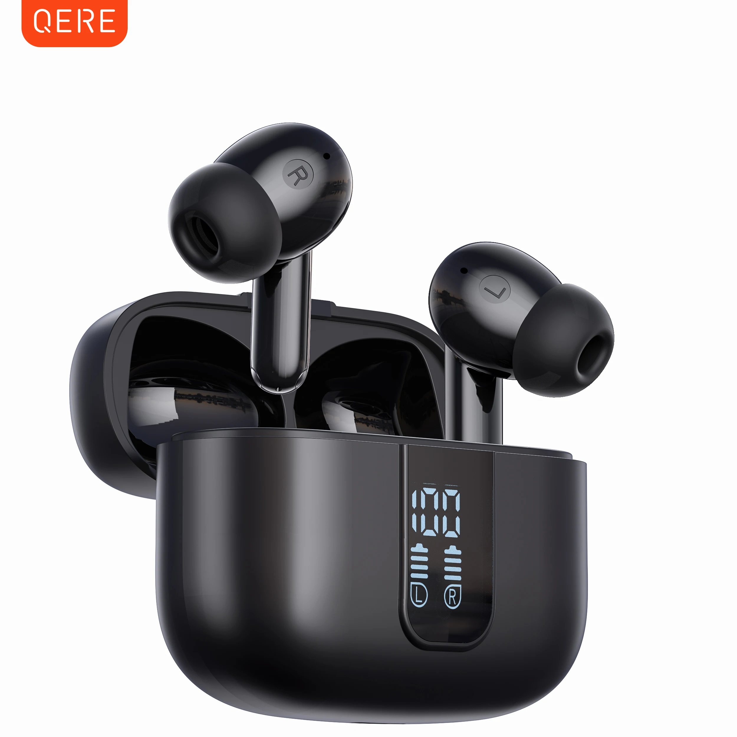 

QERE E50 Wireless Headphones, TWS Bluetooth 5.3,HD Microphone,HIFI Earphones,13mm Driver,60ms Low Latency,4 Mics, ENC Call, New