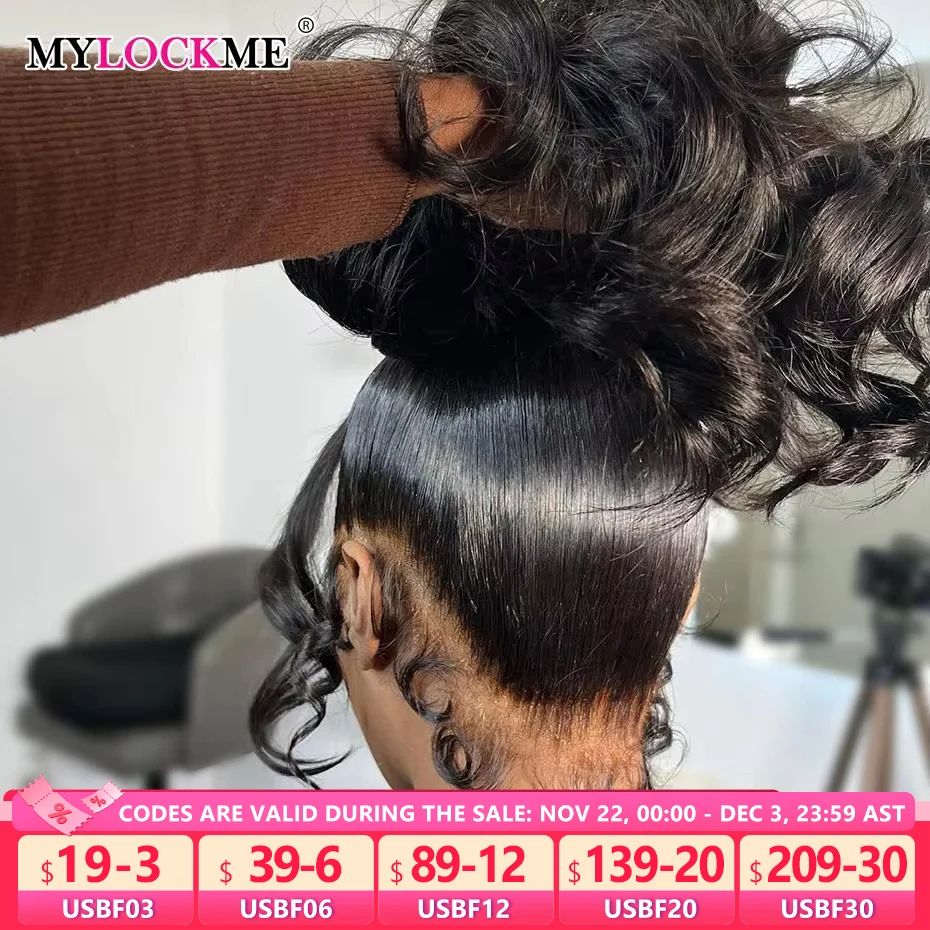 360 Full HD Lace Frontal Wig 180% 13x6 Body Wave Lace Front Wig Peruvian Human Hair Wigs For Black Women 34 36In 13x4