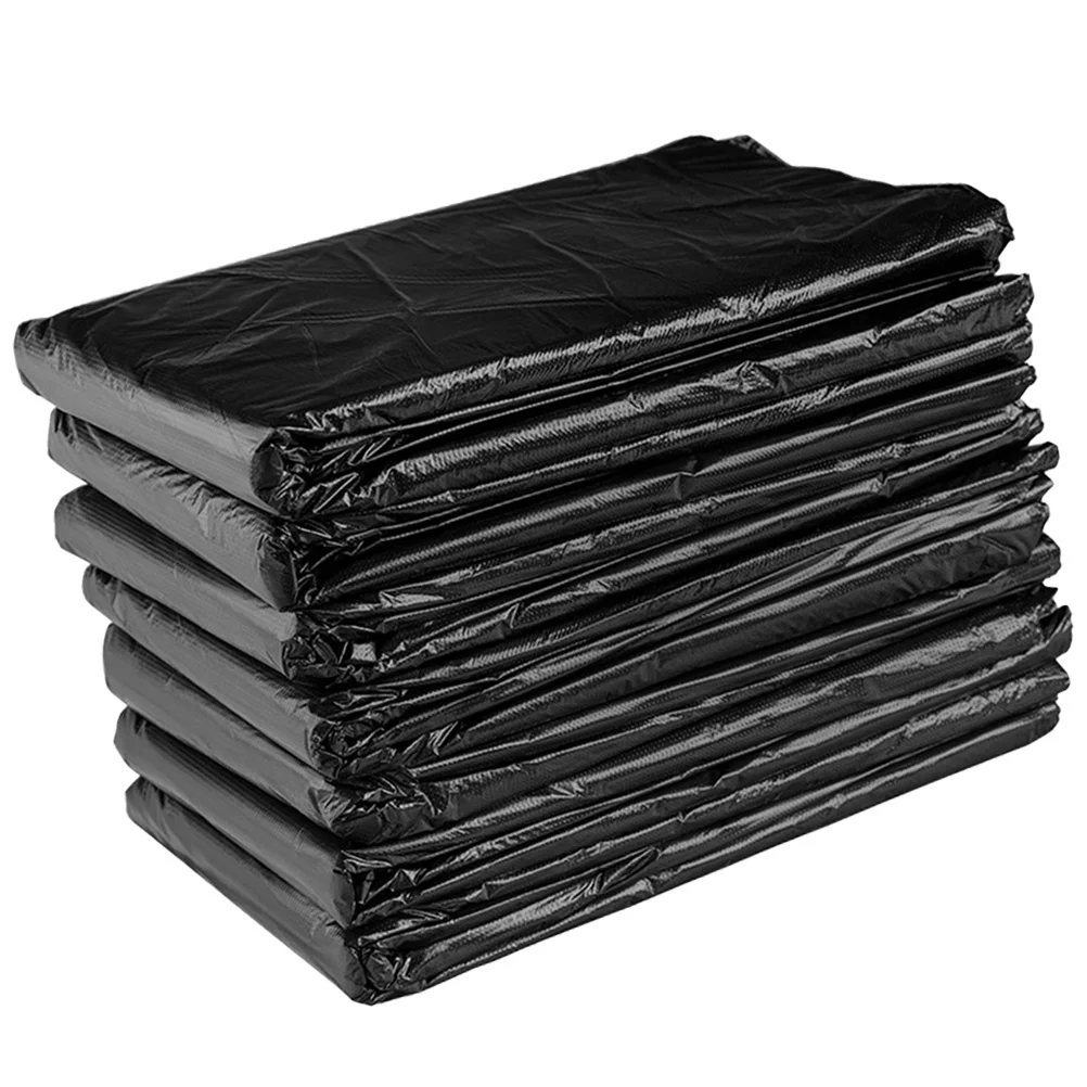 

Large Thick Garbage Bag Large Rubbish Bag Plastic Thickened Simple Garbage Bags For Hotel Village (Black, 50x60 2.5 Silk)