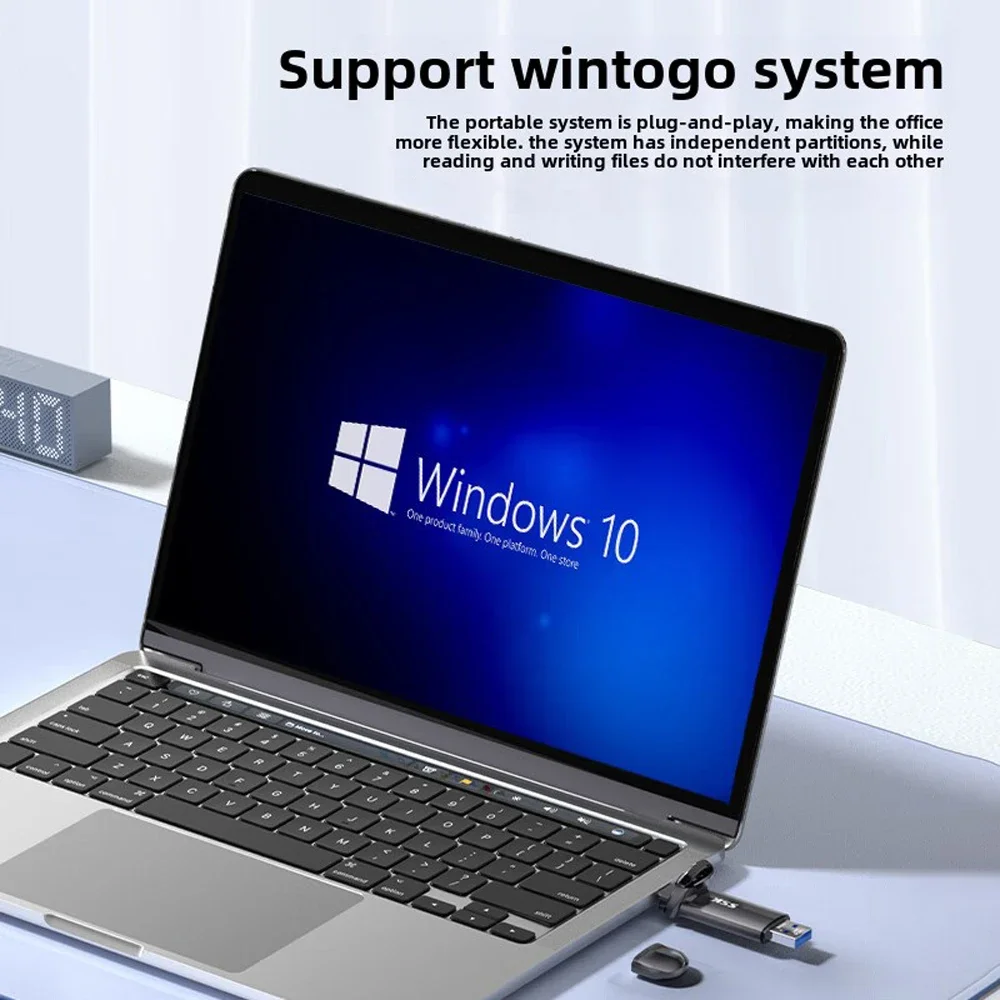 SSK 휴대용 SSD 256G/1T/2T SSD USB 드라이브 550MB/S 고속 외장형 솔리드 스테이트 드라이브 Type C USB 3.2 노트북 Mac용 듀얼 드라이브