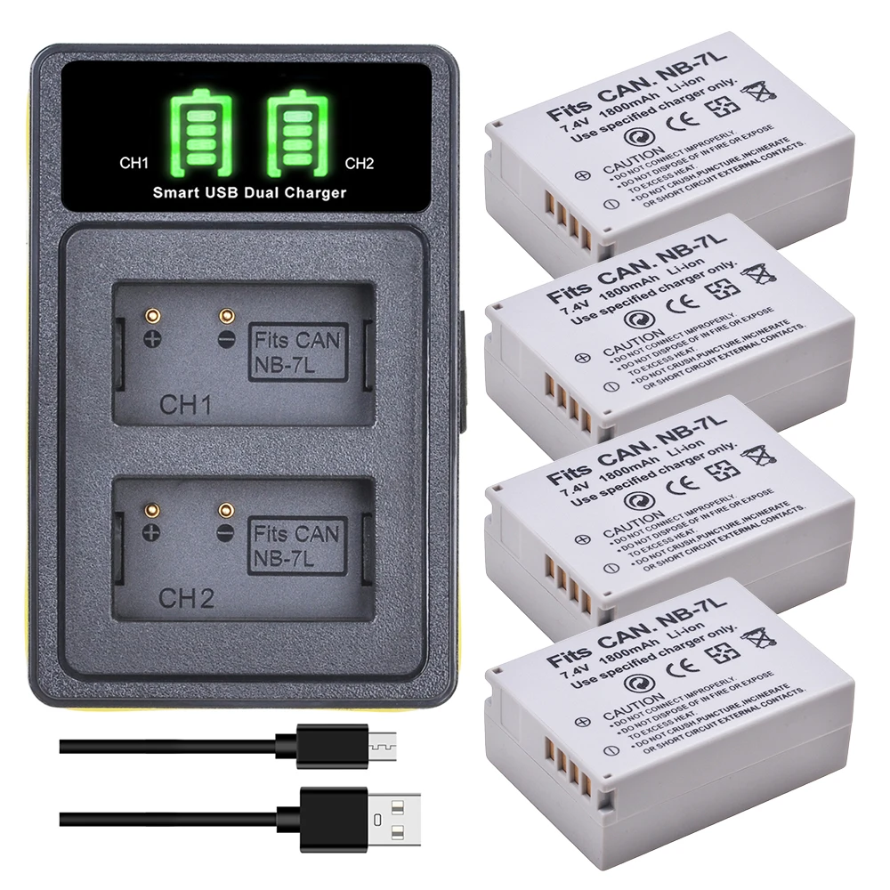 NB-7L NB7L Battery Charger For Canon Powershot G10 G11 G12 SX30 IXUS 120 IS
