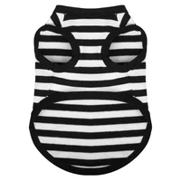 Vêtements d'été pour chiens, 1 pièce, Design fin, chemise de sport en coton rayé pour animaux de compagnie de petite et moyenne taille, respirante 6