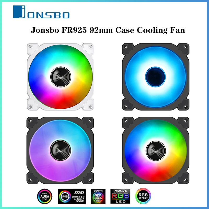 Jonsbo Fr925 92mm Pc Computer Case Fan 4pin Pwm/5v 3pin Argb Light High