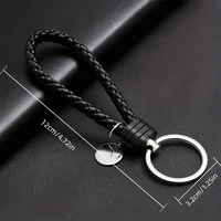 Stylish PU Leather Braided Woven Keychain Bag Pendant - A Perfect Gift for Men and Women! 2