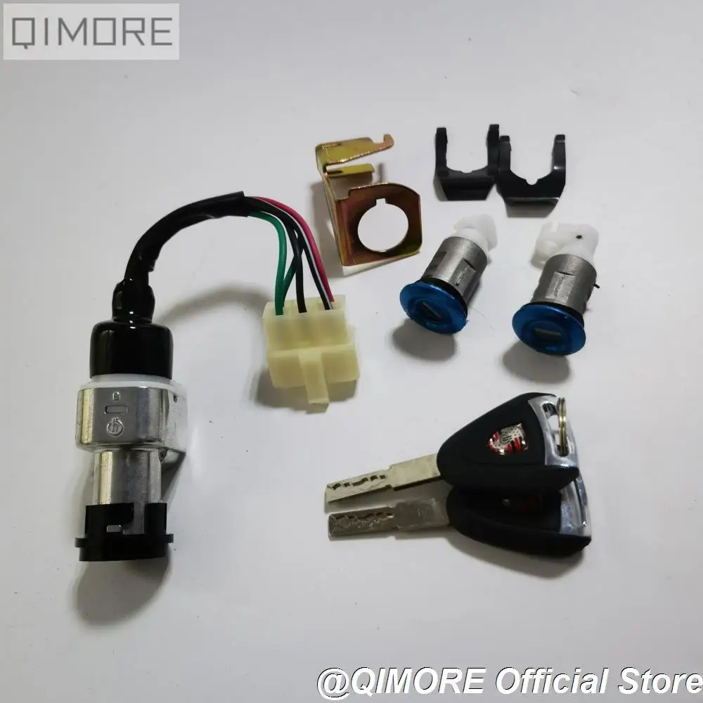 Ignition Lock Key Set 5-wire for Scooter Moped WH125T motorcycle keys motorcycle key accessories ignition key cover