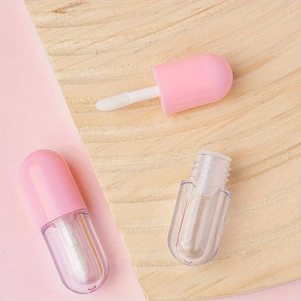 Description Picture 5 of item5/10PCS 3ml Refillable Mini Lip Gloss Tubes Empty Lip Balm Bottle for DIY Lip Oil Travel Portable Clear Lipstick Container Tubes