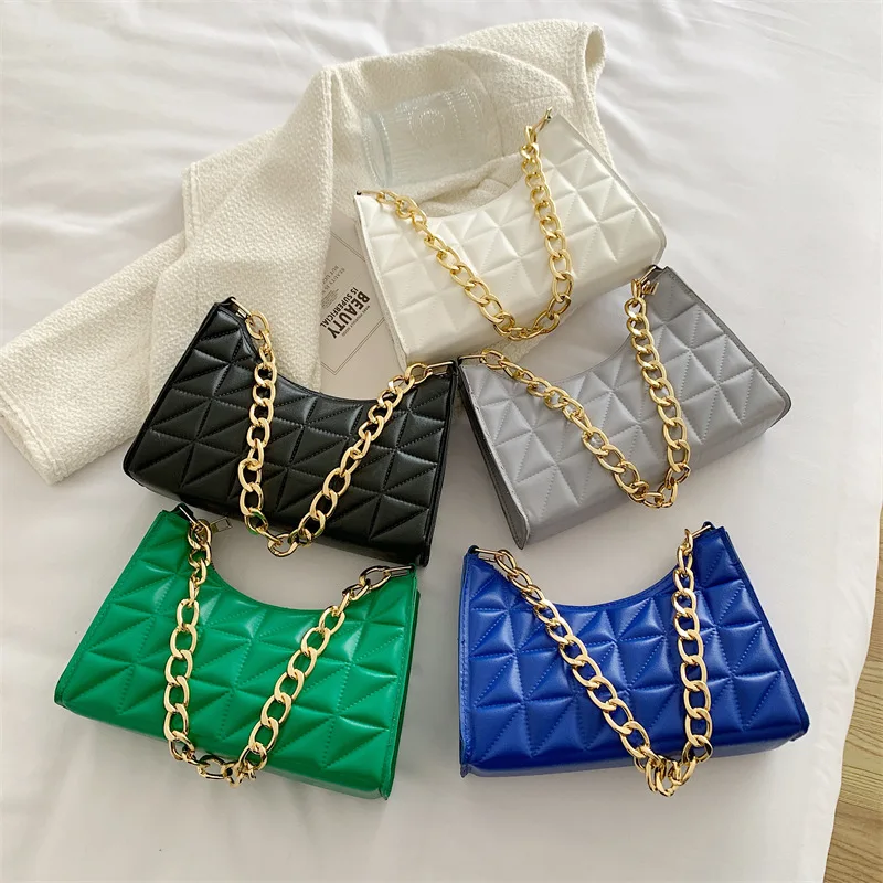 Women's Advanced Diamond Bag 2022 New Trend All-match Shoulder Bag Niche  Chain Handbag Female Fashion Texture Shopping Bag