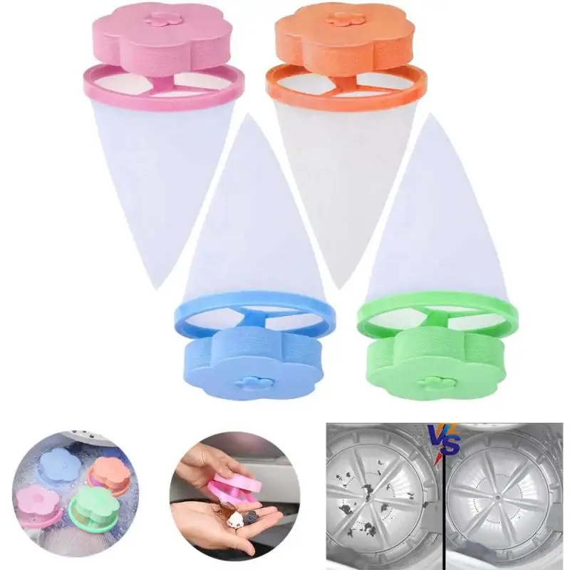 Pet Hair Remover Washing Machine Floating Lint Filter Bag Reusable Laundry Ball Clothes Hair Cleaning Cat Hair Catcher Tools