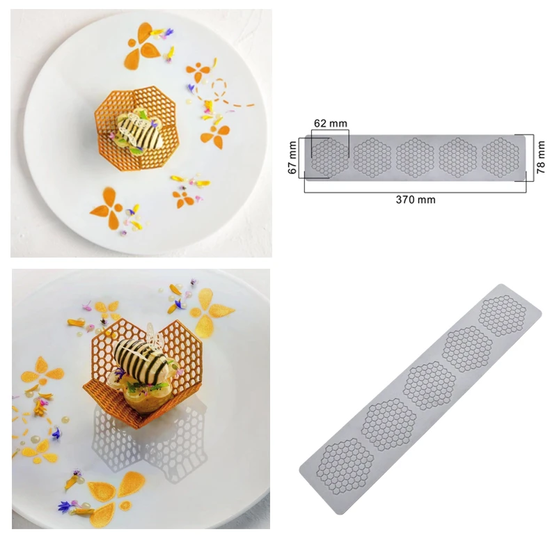 Honeycomb Silicone Cake Mold Chocolate Mould DIY French Pastry Lace  Decoration Mesh Mousse Fondant Mold Kitchen Baking Tool