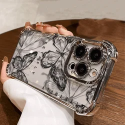 Elegant Black Butterfly Plating Phone Case - Oppo A55 5G (DDW - 261DDG0214A1)