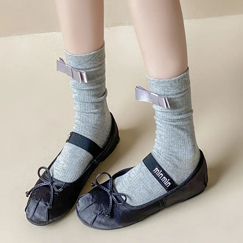 

Women Socks Spring Summer White Japanese Cute Kawaii Harajuku Sweet Style Lolita Bowknot Female Short Crew Socks Girl Gift Soks