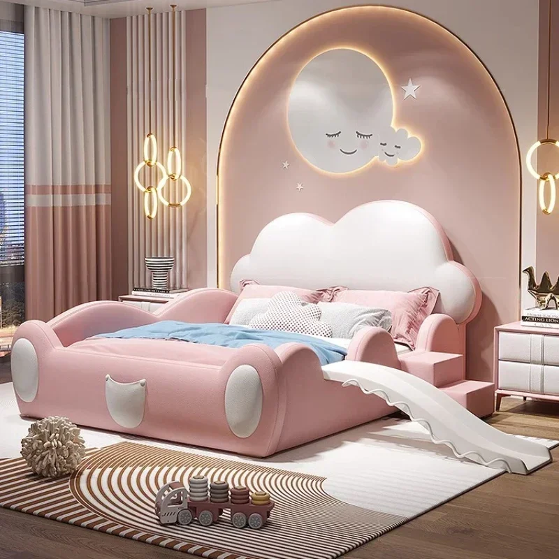Rosa-M-dchen-Haus-Kinder-betten-Prinzessin-Rutsche-Luxus-Design-Kinder ...