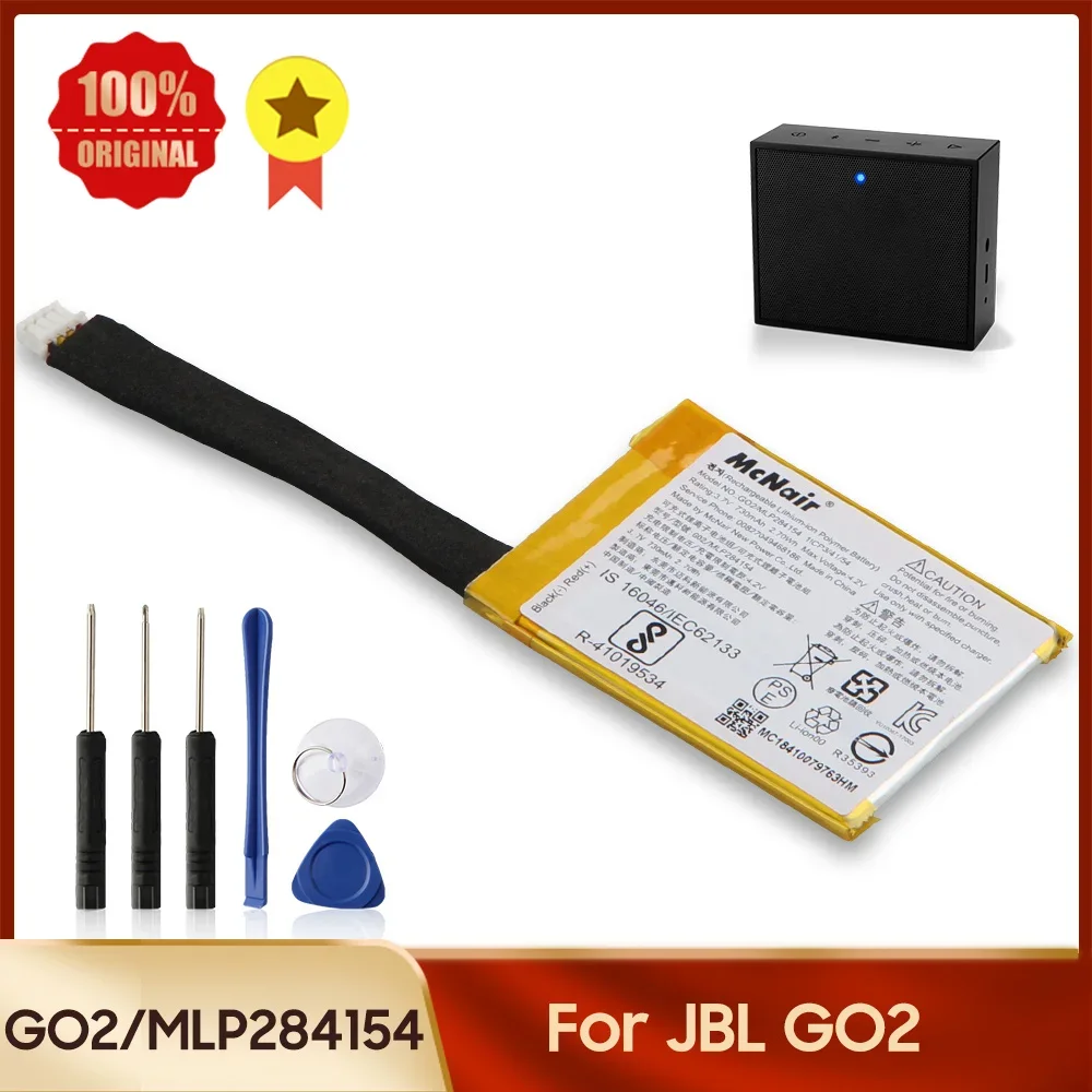 

Оригинальный аккумулятор для беспроводного динамика JBL GO2/MLP284154 GO2 MLP284154 для JBL GO2 оригинальная сменная батарея 730 мАч