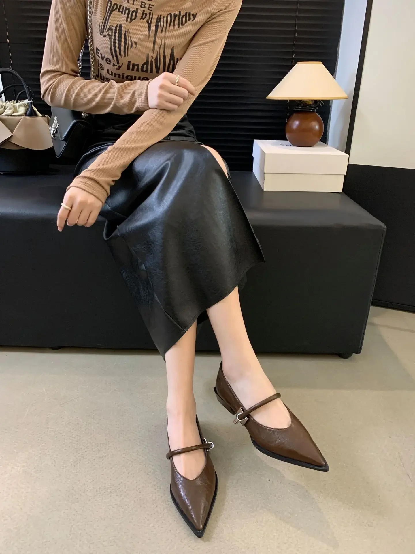 Spring Autumn Pointed Toe Women Pumps Fashion Shallow Low