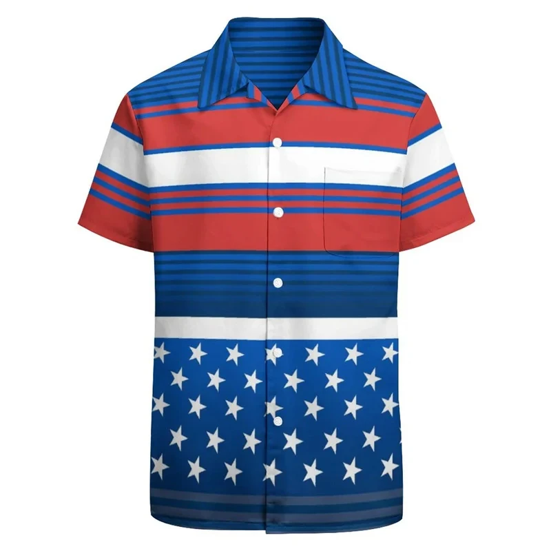 thumbnail image 1 of Camisa hawaiana clásica de verano con estampado 3D para hombre, divertida camisa de manga corta con cuello abotonado y múltiples elementos para fiestas con patrón retro, 1 of 5