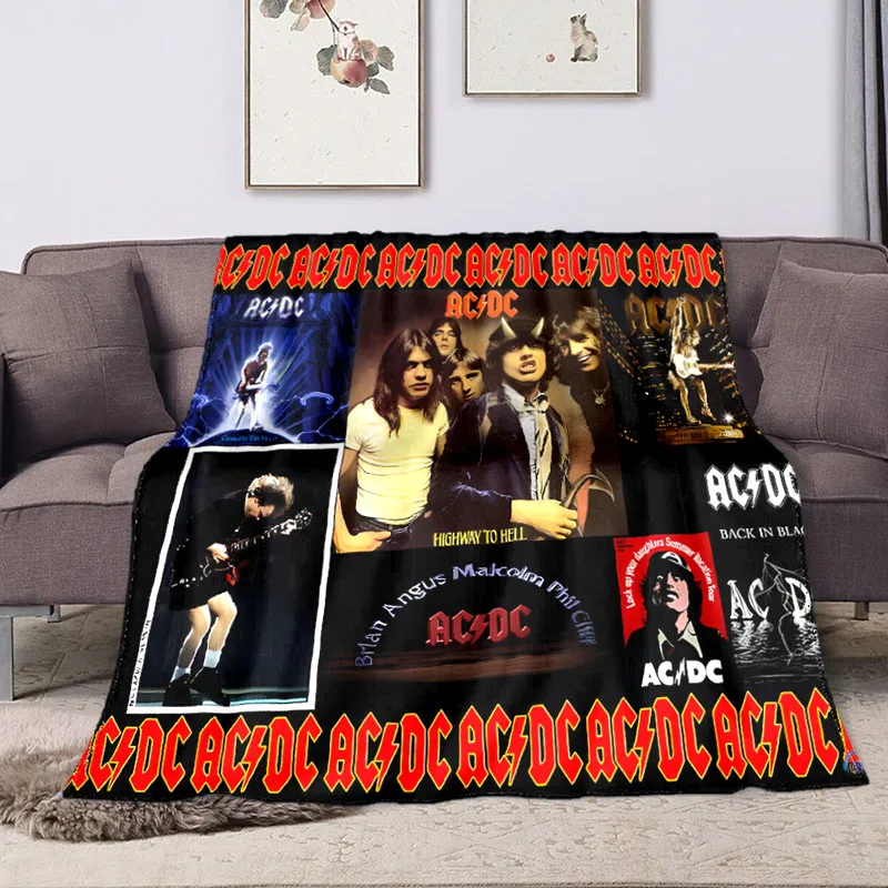 

Music Elements Flannel Australian Band AC/DC Blanket Home Sofa Thin Sheet Soft Leisure Office Tourism Throwing Warm Blanket