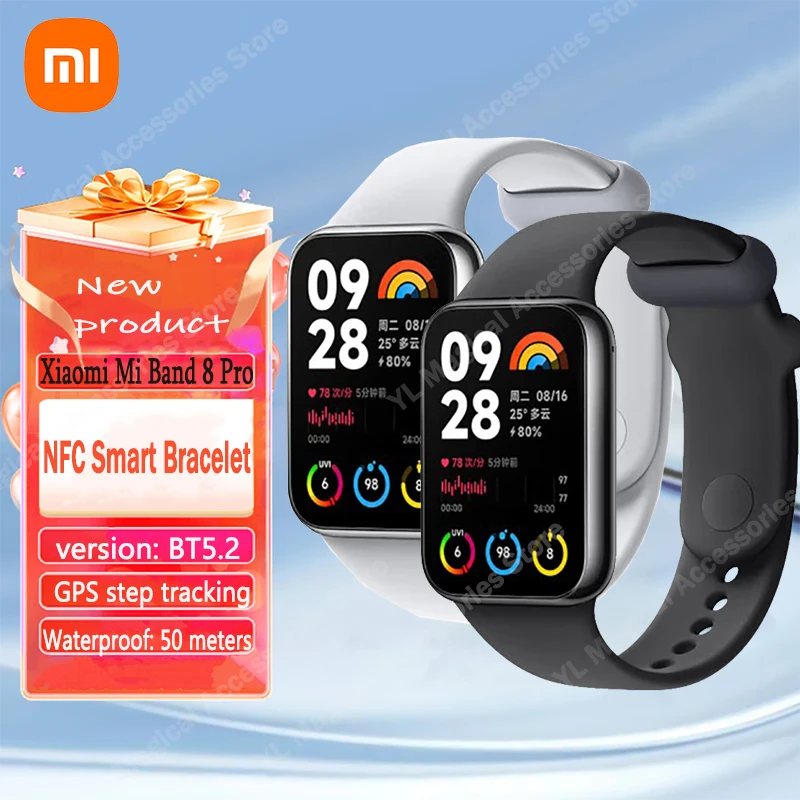 Xiaomi Mi Band 8 Smart Bracelet AMOLED Screen Bluetooth Sports Watch  Waterproof