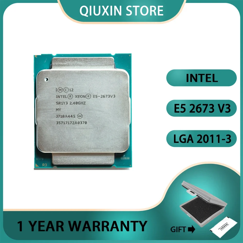 

ЦП 2,4 ГГц 12-ядерный 30M E5 2673V3 Intel Xeon E5 2673 V3 процессор LGA 2011-3