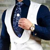 White Men Vest with Double Breasted for Wedding Groom Slim Fit One Piece Custom Casual Waistcoat V Neck Groomsmen Suit Coat 2