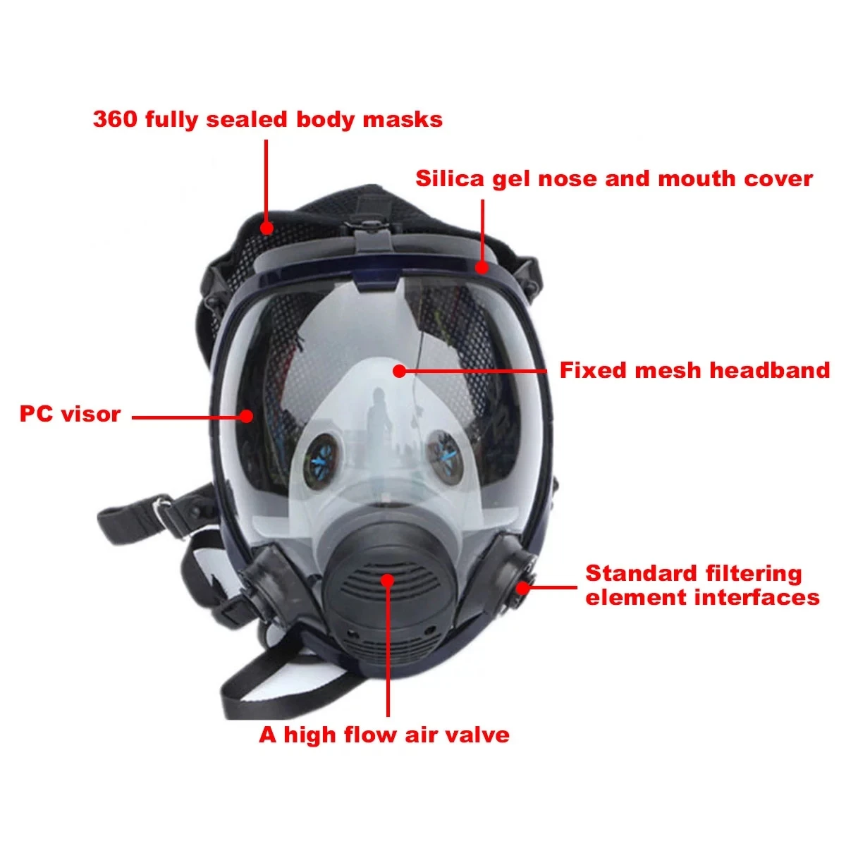 acid cartridge respirator Chemical mask 6800 15/17 in 1 gas mask dust respirator paint insecticide spray silicone full face filter for laboratory welding safety boots