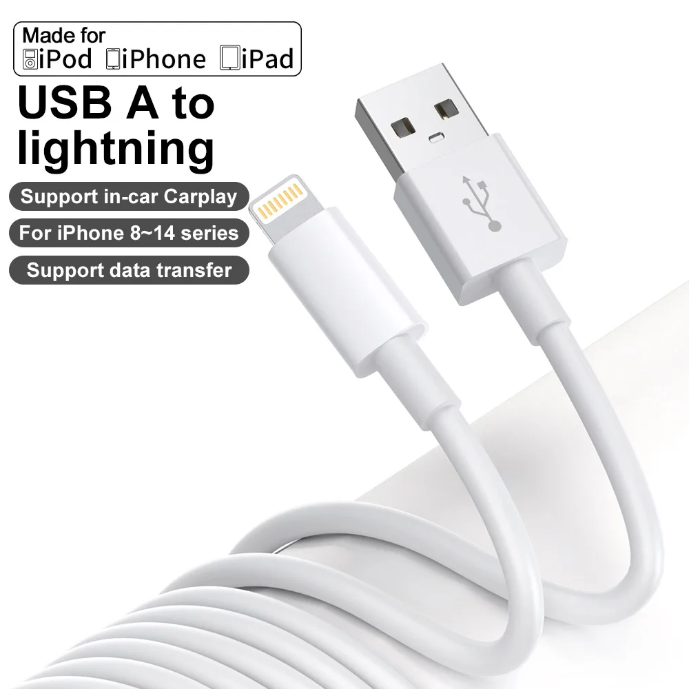 1PC 3PC UsB Cable For Apple iPhone 14 13 12 11 Pro Max 7 8 Plus XS XR ...