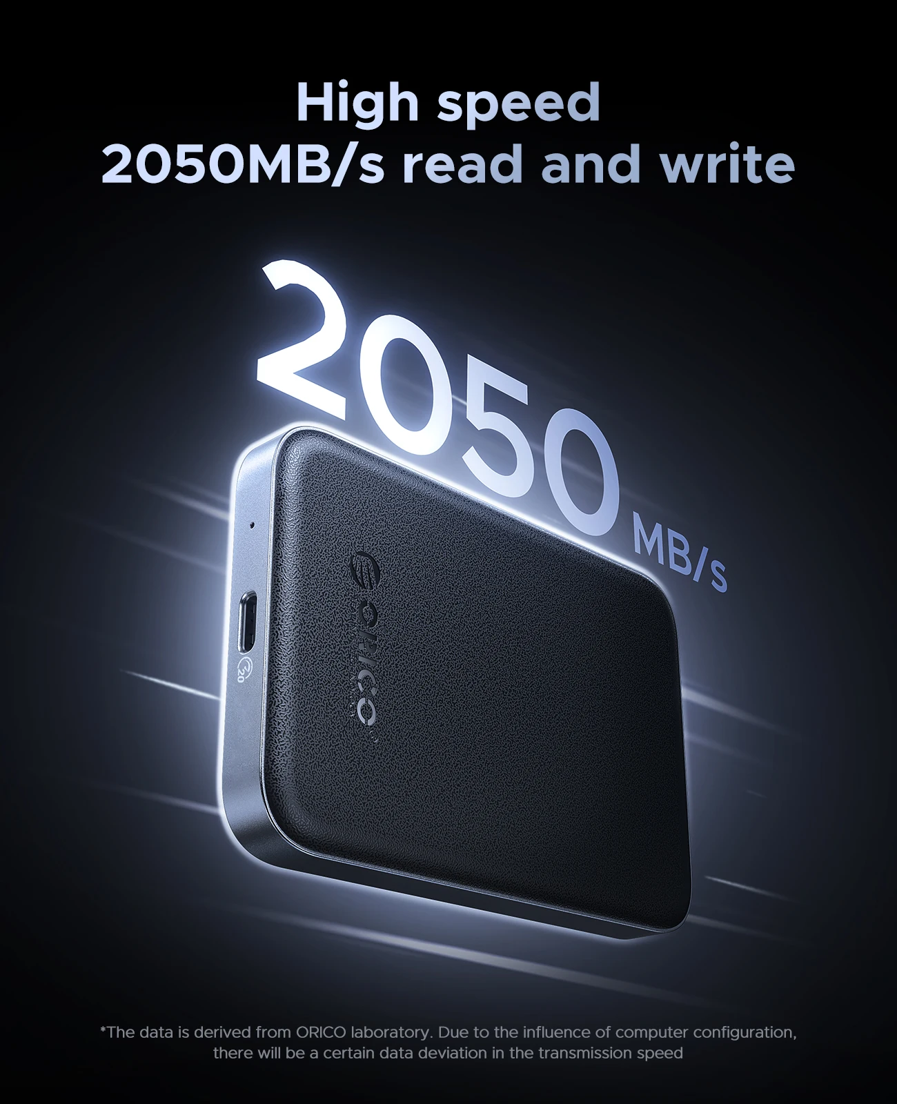 ORICO 마그네틱 외장 SSD 가죽 케이스 (아이폰 17, 16, 15 Pro/Max ProRes 4K ProRes HDR 녹화 및 저장용 휴대용 솔리드 스테이트)