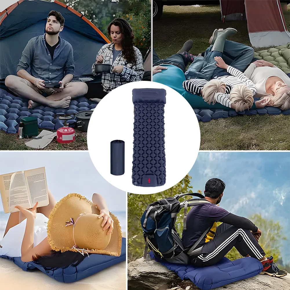 Camping Sleeping Mattress Portable Nature Hiking Air Mattress Waterproof Air Mat Lightweight Inflatable Carpet Camping Gear