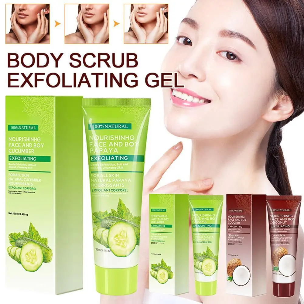 

Facial Exfoliating Mousse Peeling Gel Face Scrub Deep Remove Cleaning All Skin Types Smooth Moisturizing Skin Exfoliator Cream