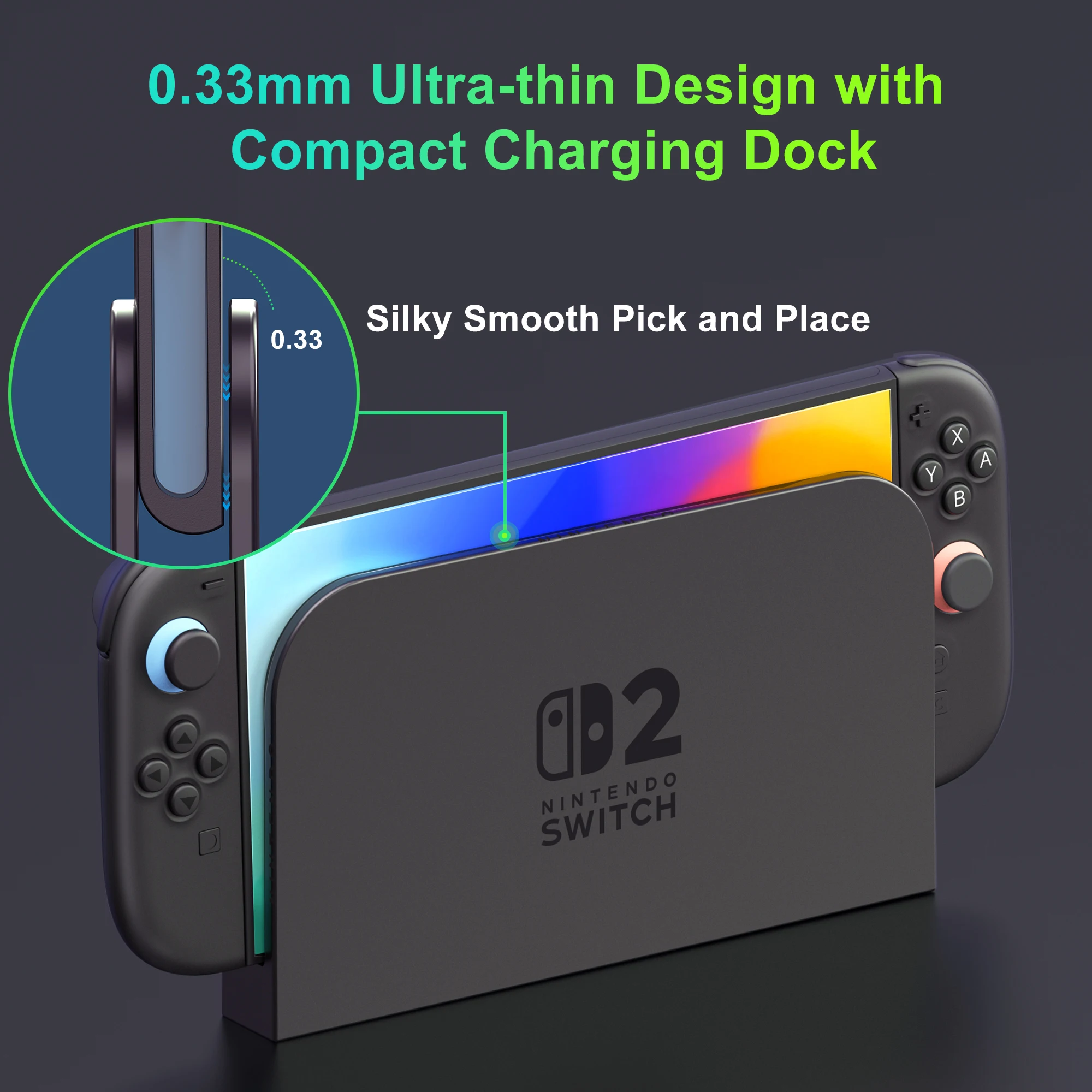 2 Pack HD Clear Anti-Scratch Screen Protector with Alignment Frame for Handheld Gaming Console Display