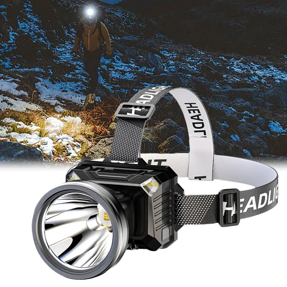 

5000mah Headlamp Powerful Headlight Strong Light Usb Climbing Hunting Rechargeable Light Outdoor Camping Headwear F7e1