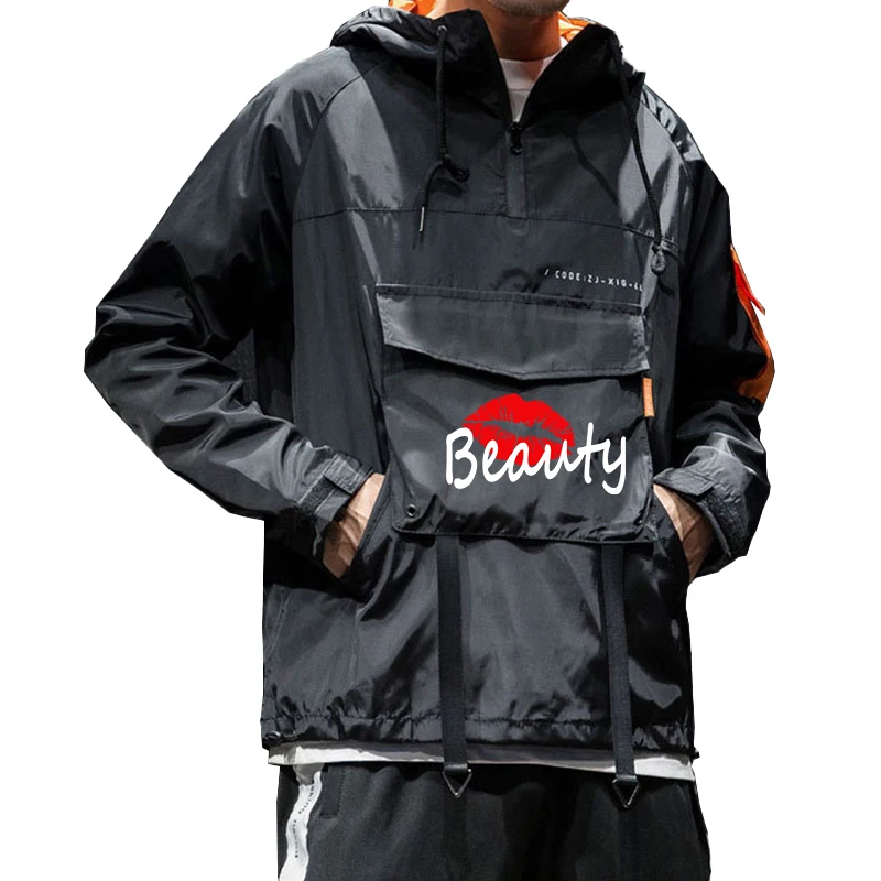 2023 Fashion Sports Waterproof Jacket Pullover Hooded Windproof Men's Outdoor Hooded Soft Shell Windproof Jacket Windproof