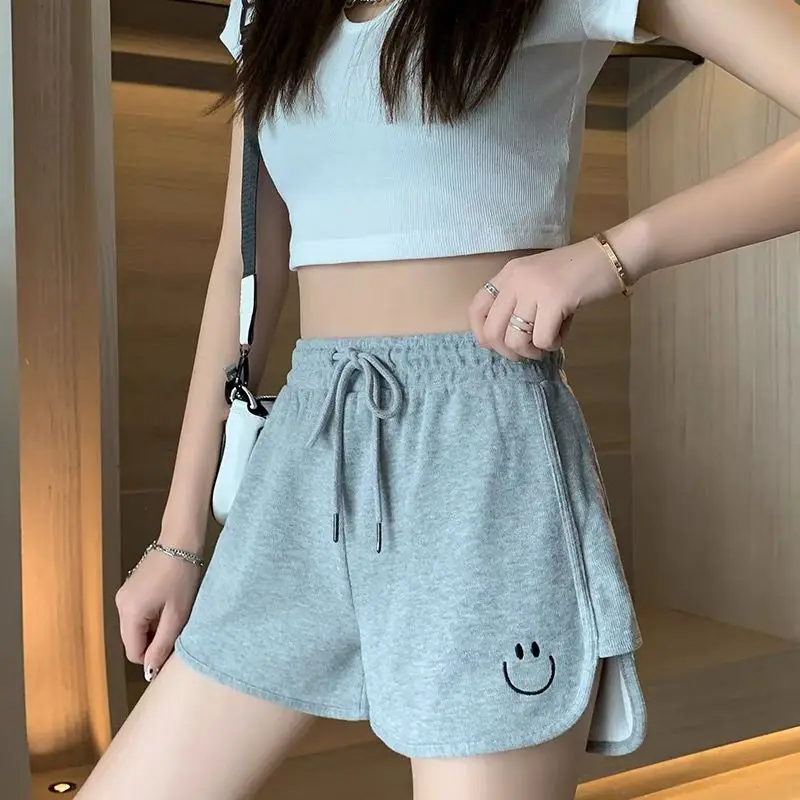 2024 New Sports Shorts for Women Wearing Summer Thin Casual Loose High Waisted Wide Leg Home Sleepwear Pants