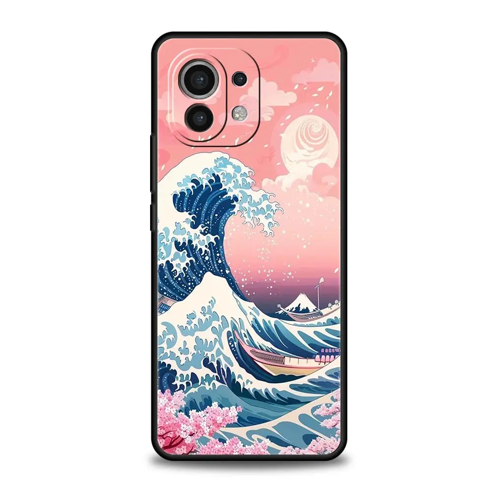 Stylish Blue Wave Soft Phone Case